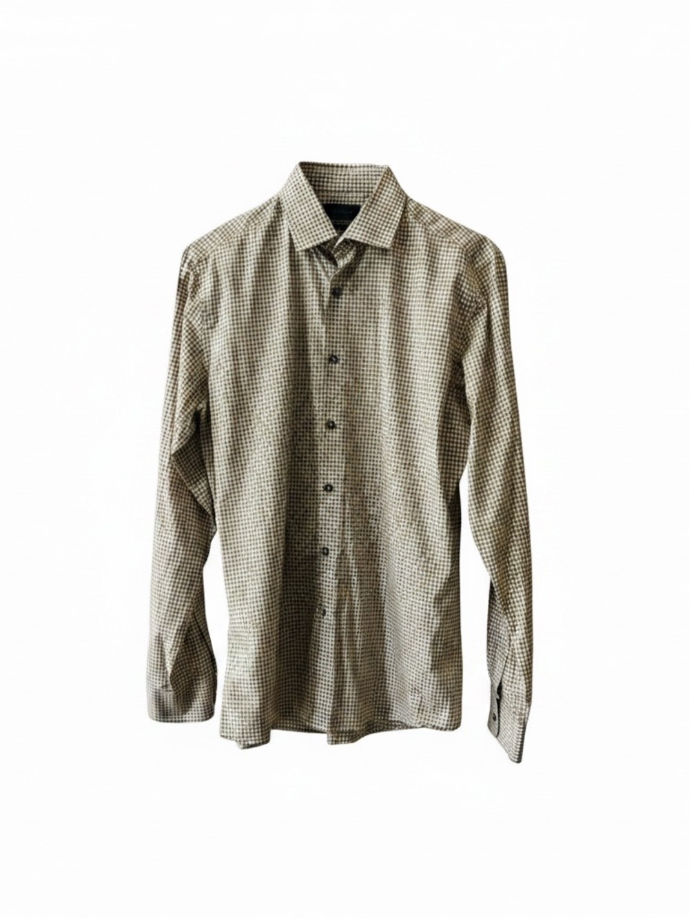 DUCHAMP Tailored‎ Fit Mens Shirt 16"
Brown White Checkered 100% Cotton
NWOT
